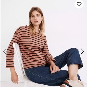 Madewell luxe long sleeve tee in casler stripe